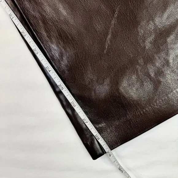 Wilfred Aritzia Brown Faux Leather Flare Pants Women's 8 Y2K 90s Bootcut Concert - Picture 16 of 16